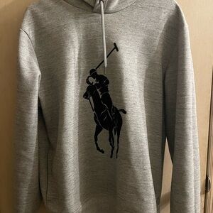 Gray Polo Hoodie for Men